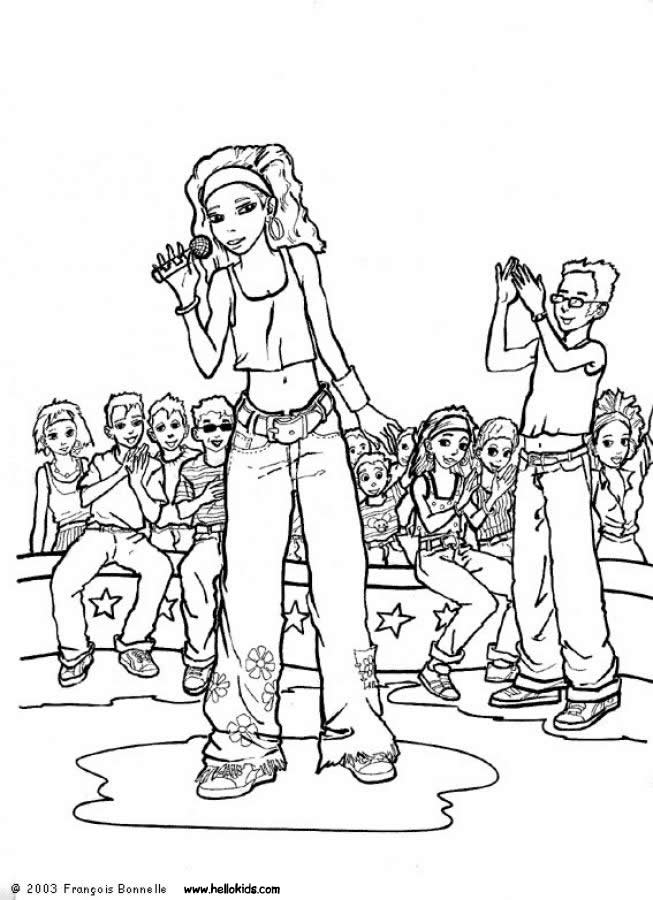 653x900 Rock Star Coloring Pages