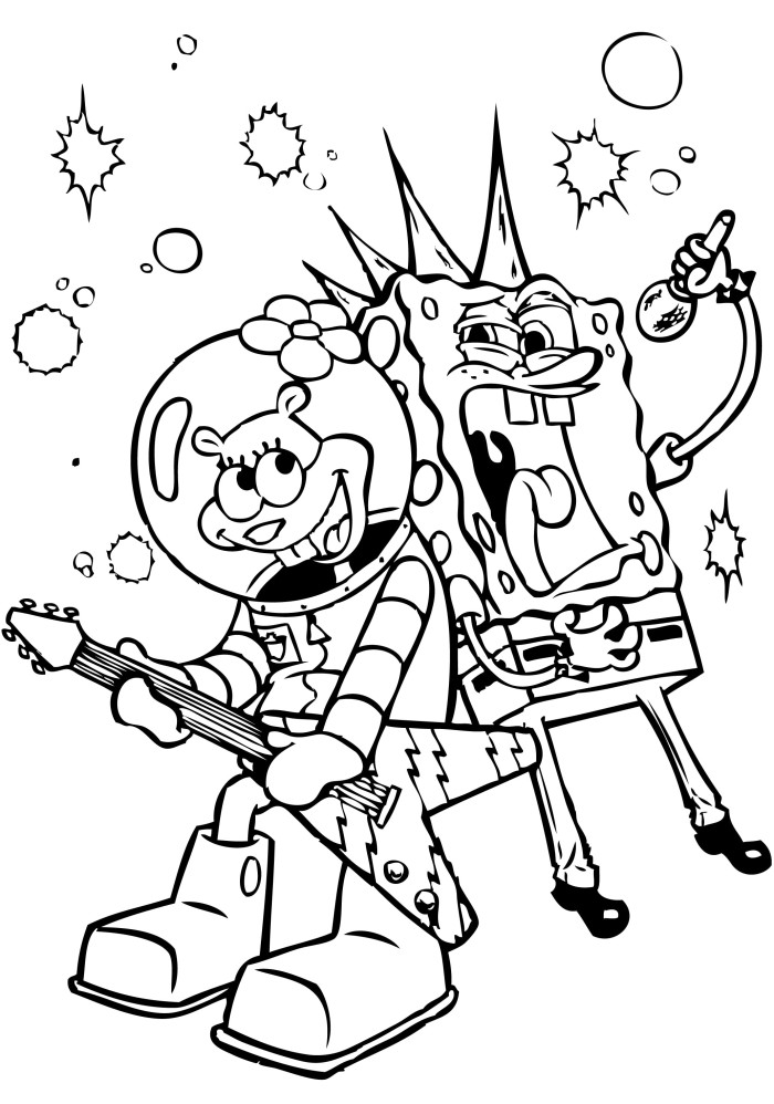700x998 Spongebob Be A Rock Star Coloring Page Coloring Page