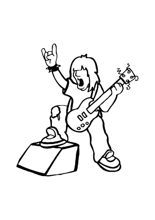 531x750 Coloring Page Rock Star