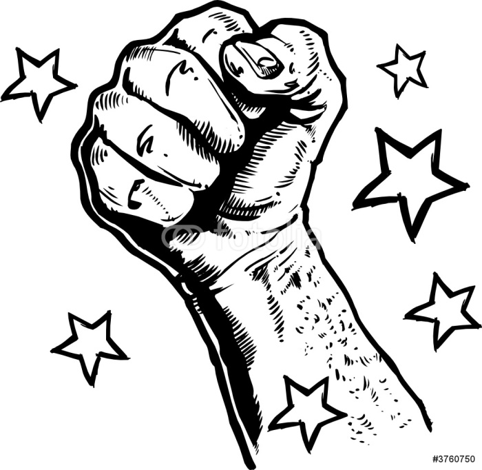 700x682 The Rock Fist Vector Wall Mural We Live To Change