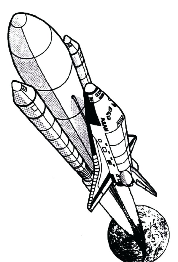 600x881 Great Space Shuttle Coloring Pages Online Rocket Ship Page
