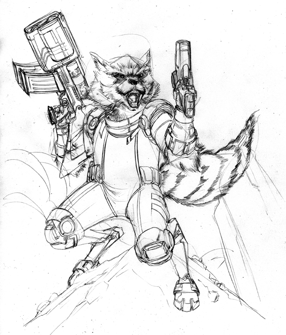 581x679 Rocket Raccoon Wip By Spiderguile