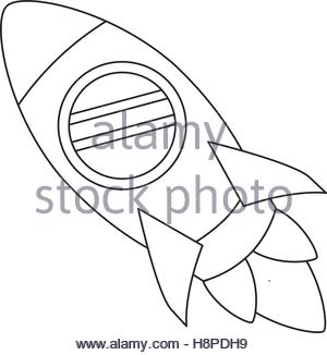 300x326 Rocket Draw Icon. Spaceship Aircraft Start Up And Shuttle Theme