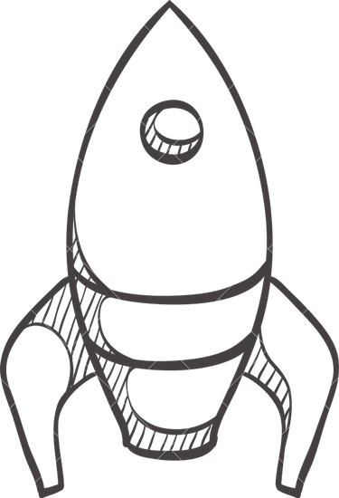 375x550 Sketch Icon Of A Rocket