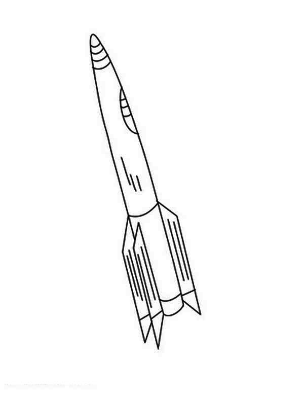 600x775 Rocket Ship Floating In Space Coloring Page