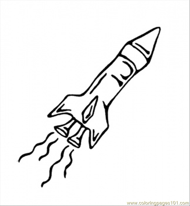 650x704 Rocket Coloring Page