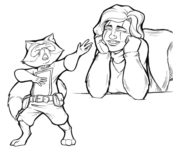 600x530 Rocket Raccoon + Squirrel Girl By Travisthegeek