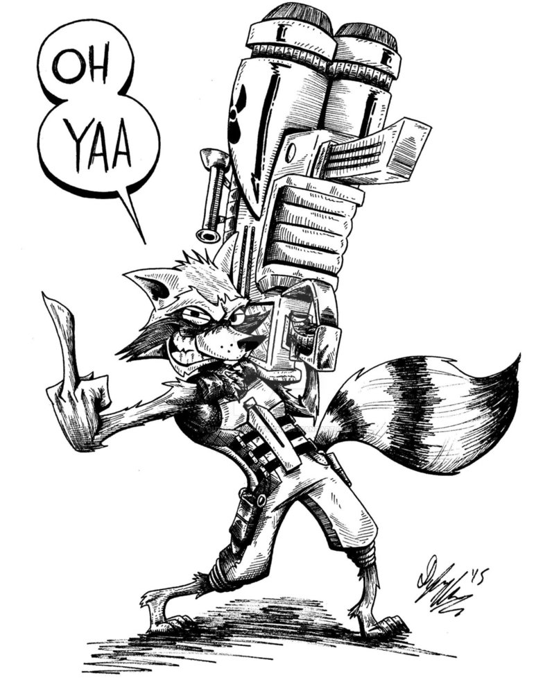 796x1003 Rocket Raccoon By Outhousecartoons
