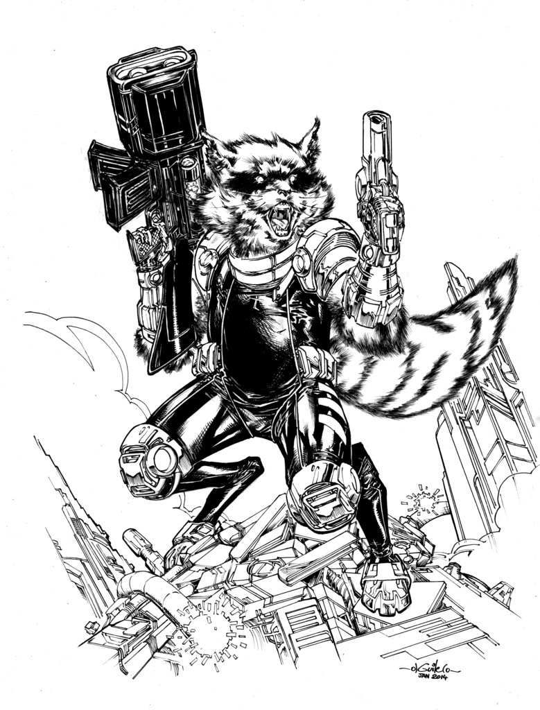 779x1024 Rocket Raccoon By Spiderguile