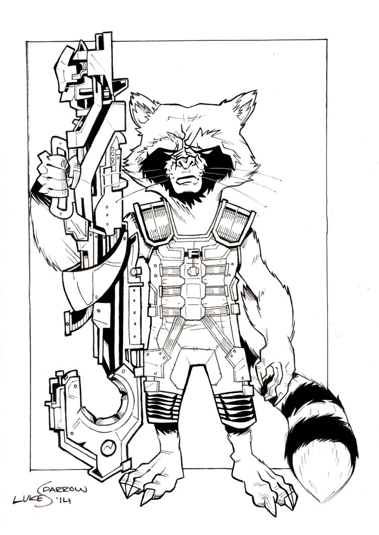 752x1062 Rocket Raccoon By Lukesparrow