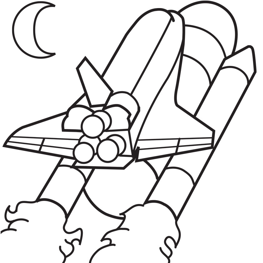 842x842 Rocket Ship Coloring Pages