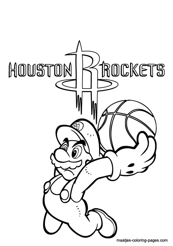 595x842 Houston Rockets Coloring Pages