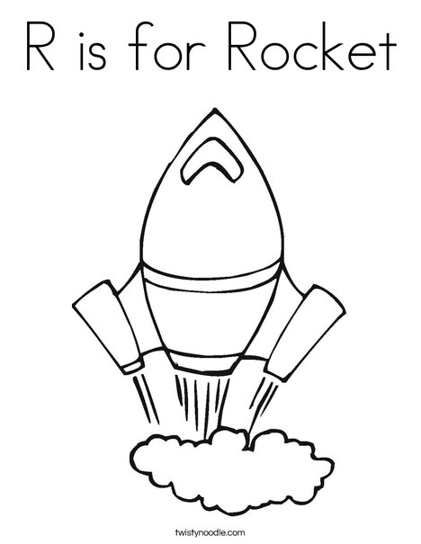 468x605 R Is For Rocket Coloring Page