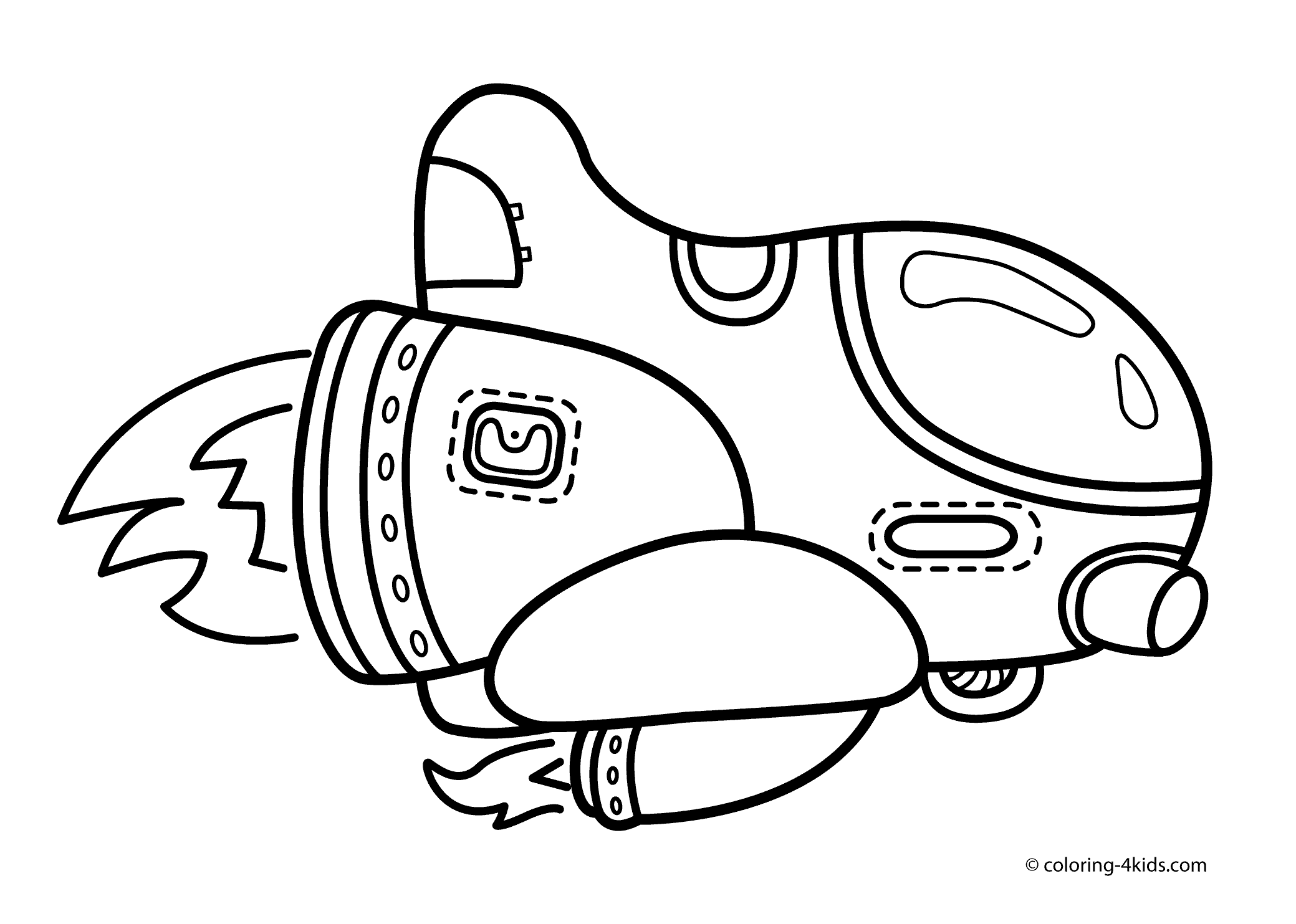 2079x1483 Rocket Ship Coloring Page Preschool For Pretty Draw Printable