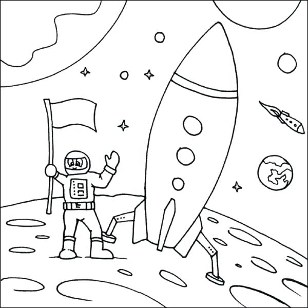 600x600 Rocket Ship Coloring Pages