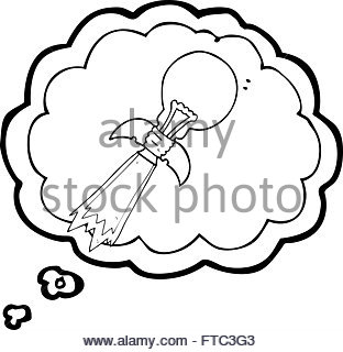 312x320 Freehand Drawn Cartoon Lightbulb Rocket Ship Stock Vector Art