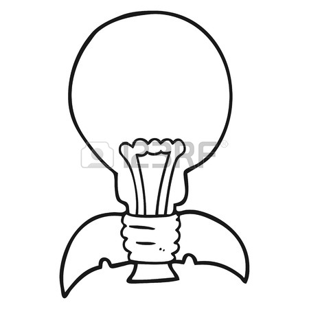 450x450 Freehand Drawn Cartoon Lightbulb Rocket Ship Royalty Free Cliparts