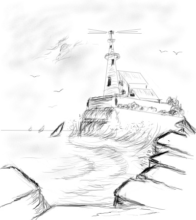400x450 Sketching To Painting A Lighthouse