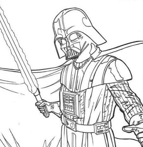 488x501 Star Wars Pages Rocks On Darth Vader Outline Drawing Coloring Pag