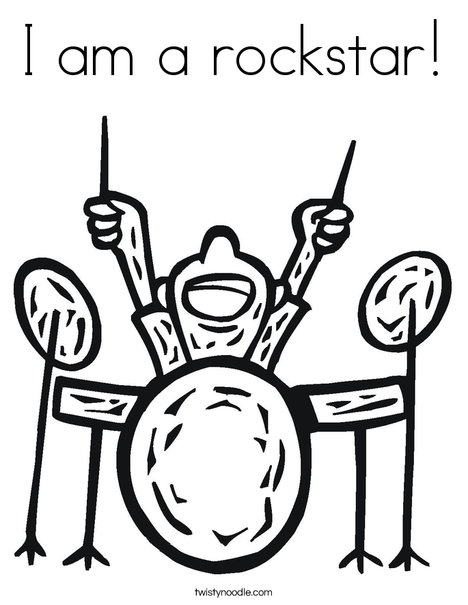 468x605 I Am A Rockstar Coloring Page