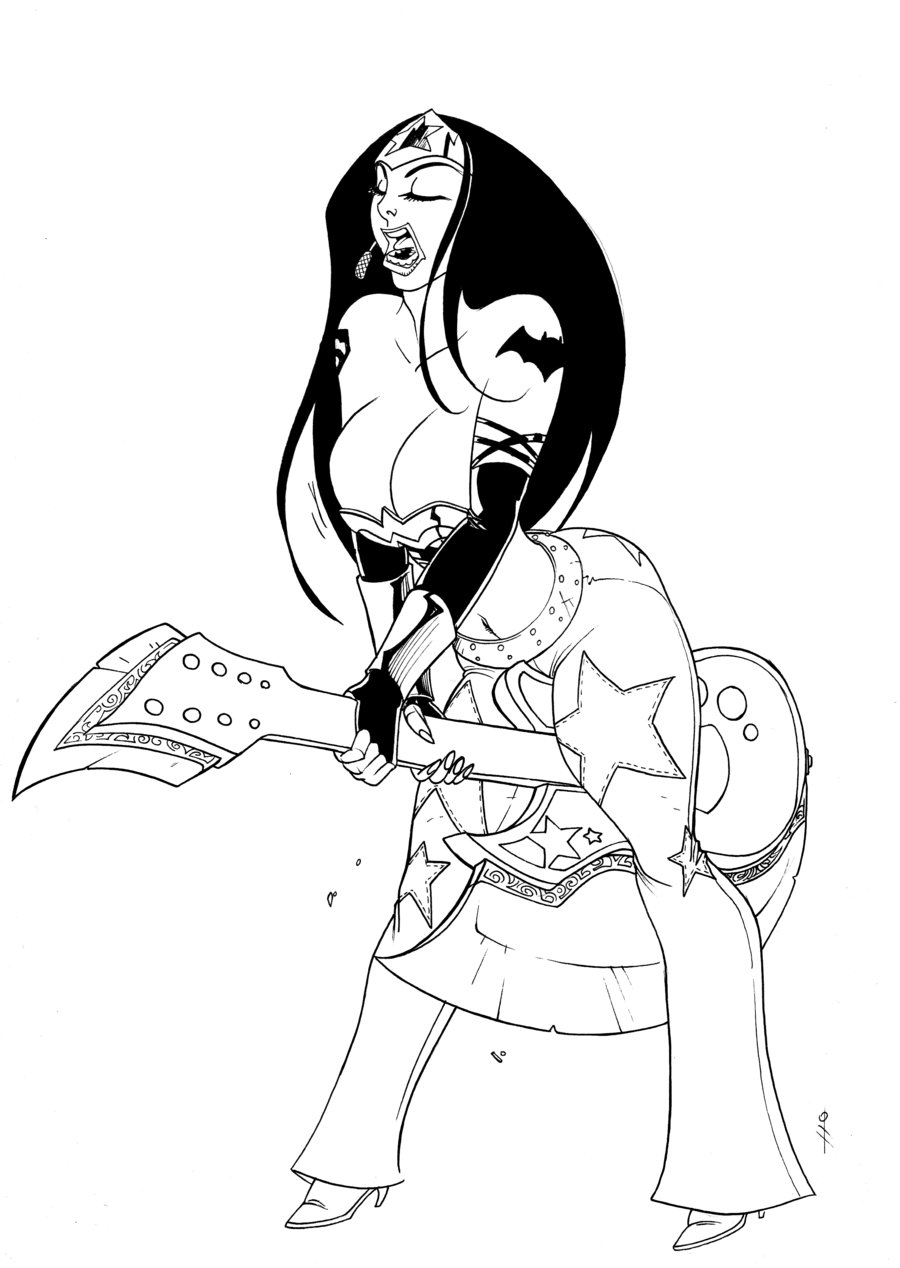 900x1268 Rockstar Wonderwomen Bandw By Theboo