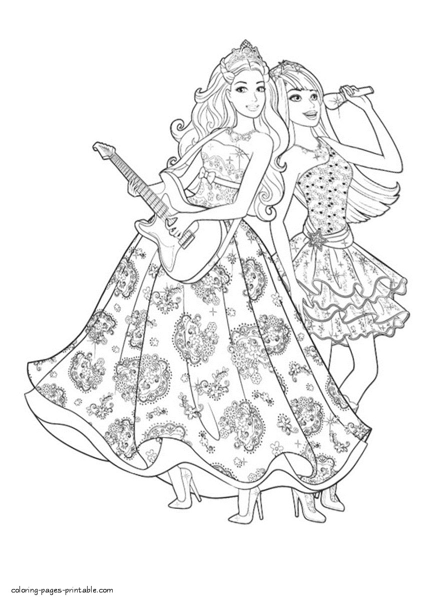 895x1202 Coloring Pages Barbie Rockstar New Barbie Coloring Pages