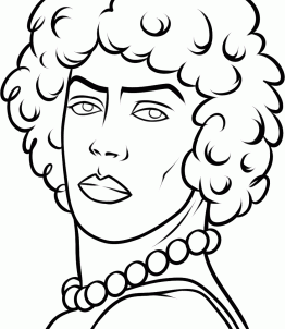 262x302 How To Draw Rocky Horror Picture Show, Dr Frank N Furter, Step By