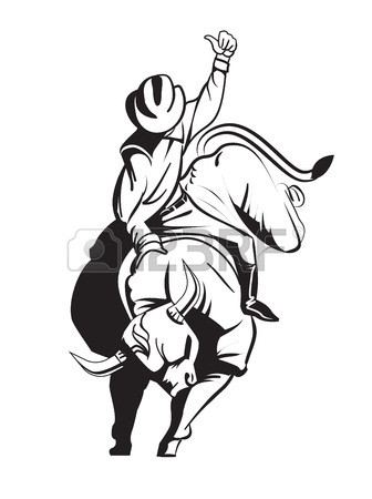 336x450 304 Bull Riding Cliparts, Stock Vector And Royalty Free Bull