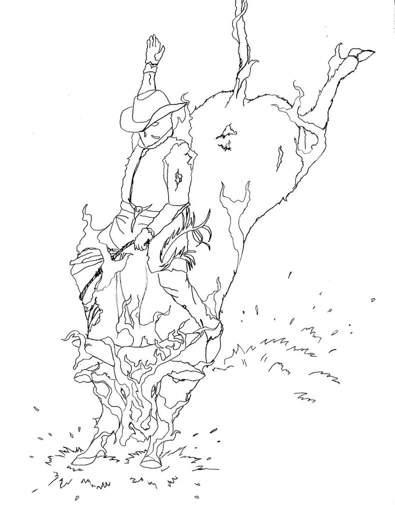 790x1011 Rodeo Drawing By Gkarlives