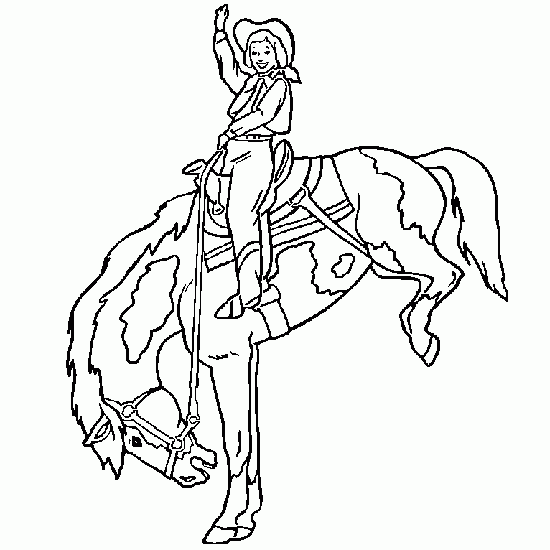 550x550 Drawing From His Horse, Cowboy And Rodeo