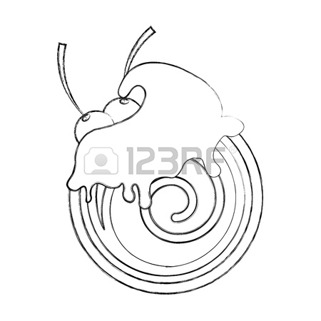 450x450 Chocolate Roll Cake Icon Vector Illustration Graphic Design