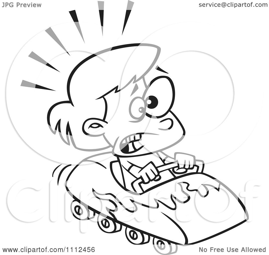 1080x1024 Clipart Outlined Scared Girl On A Roller Coaster