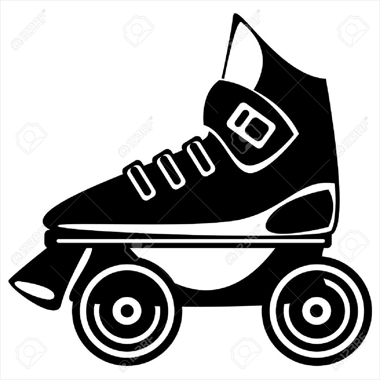 1300x1300 Roller Skate On White Background Royalty Free Cliparts, Vectors