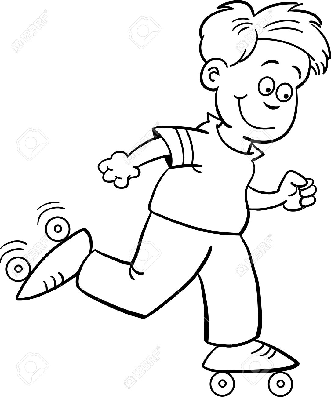 1084x1300 Boy Clipart Roller Skating