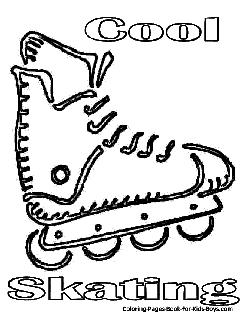 816x1056 Roller Skate Coloring Pages Free