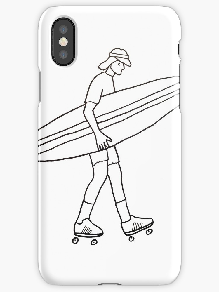 750x1000 Roller Skating Surfer Iphone Cases Amp Skins By Mondaze Redbubble