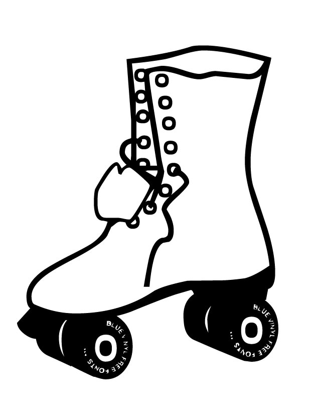 630x810 Printable Rollerblade (70s) Coloring Page
