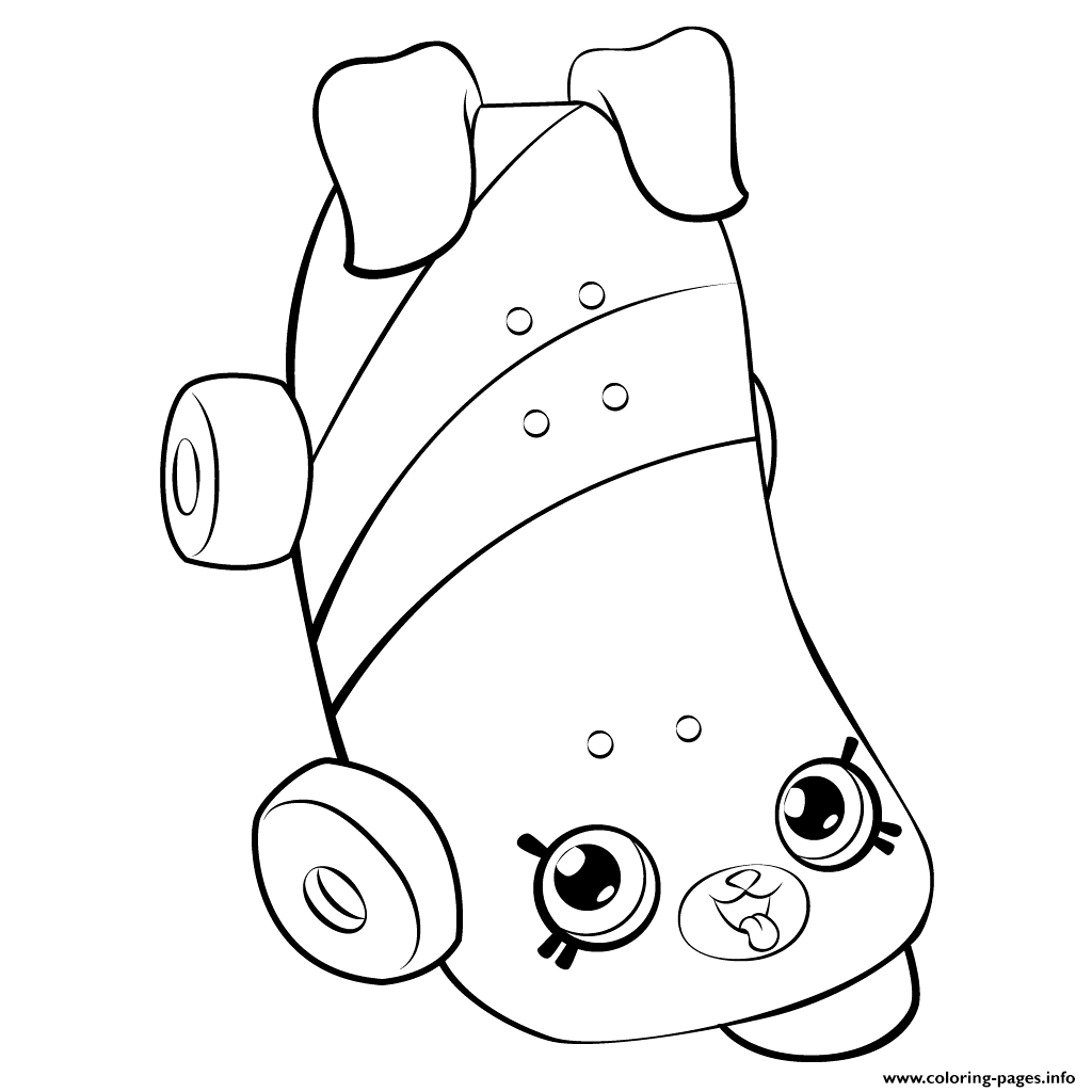1024x1024 Shopkins Coloring Page Rollerblade Free 6