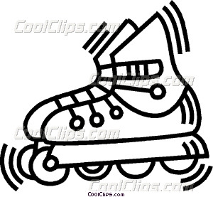 300x277 Roller Blade Vector Clip Art