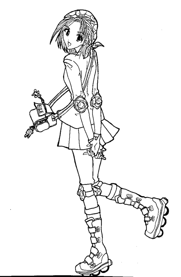 600x917 Rollerblade Girl By Nasi Lemak