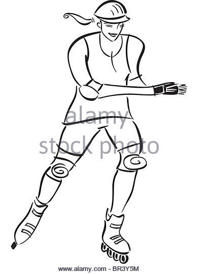 390x540 Rollerblades Outline Stock Photos Amp Rollerblades Outline Stock