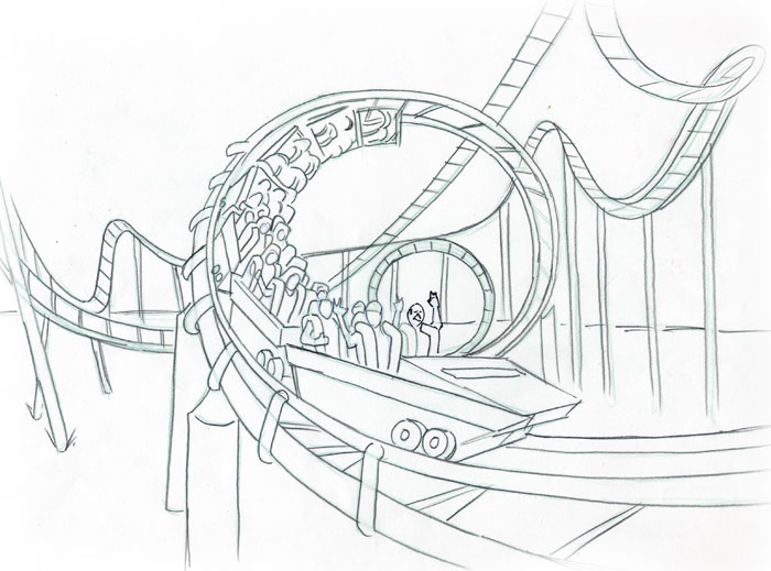 Rollercoaster Drawing at GetDrawings | Free download