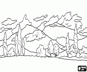 300x250 Natural Landscapes Coloring Pages Printable Games