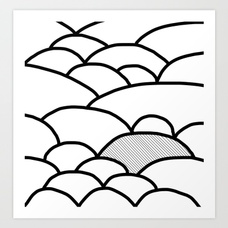 228x228 Rolling Hills Art Print By Marijamadi Society6