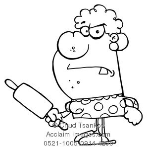 297x300 Clip Art Picture Of Angry Wife With A Rolling Pin