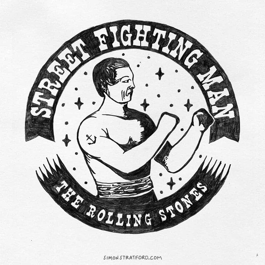 1080x1080 Street Fighting Man A Rolling Stones Illustration Simon Stratford