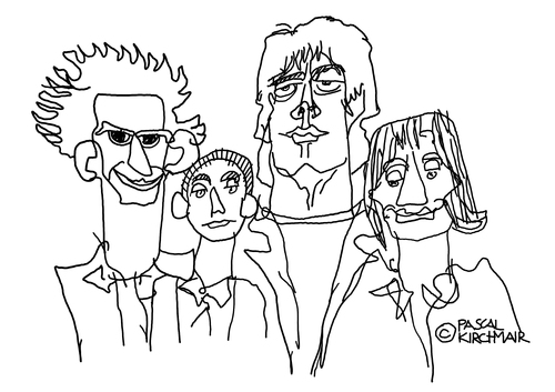 500x353 The Rolling Stones By Pascal Kirchmair Famous People Cartoon