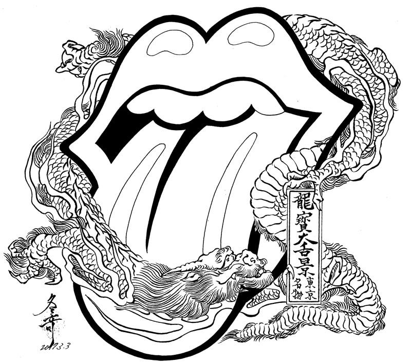 800x706 The Rolling Stones X Japanese Traditional Woodblock Prints