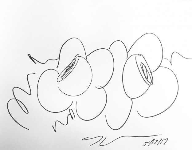 625x487 Flowers Unique Drawing 2017 9x12 By Jeff Koons