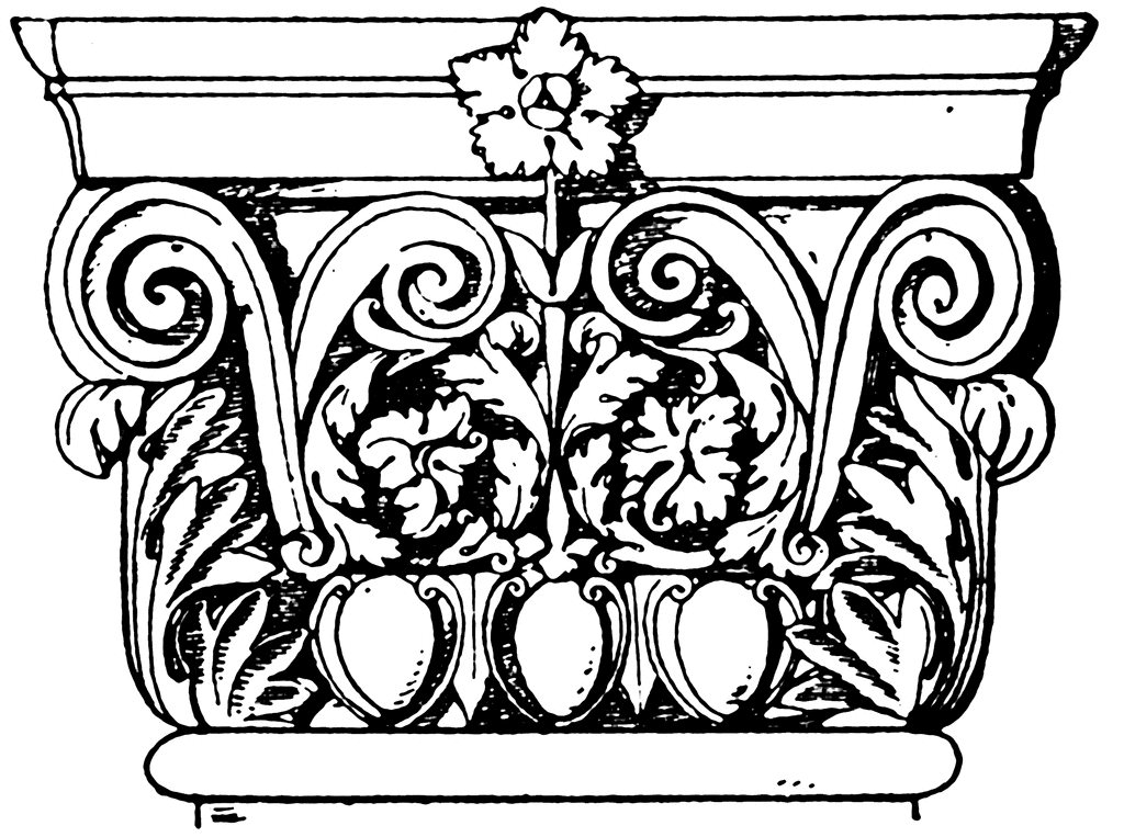 1024x763 Roman Corinthian Pilaster Capital Clipart Etc